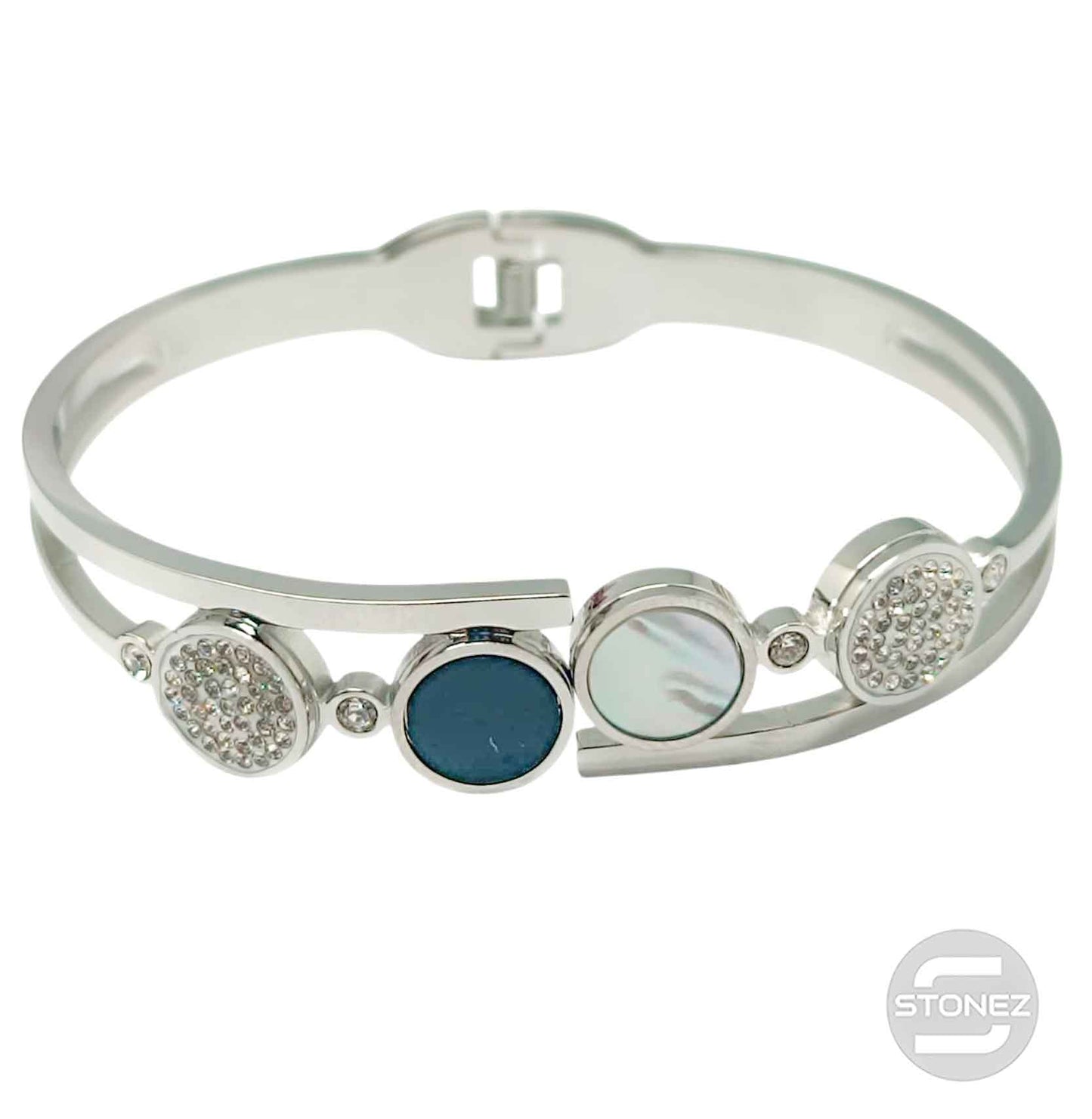 60914-04 Pulsera Acero Brazalete Con Apertura De Muelle