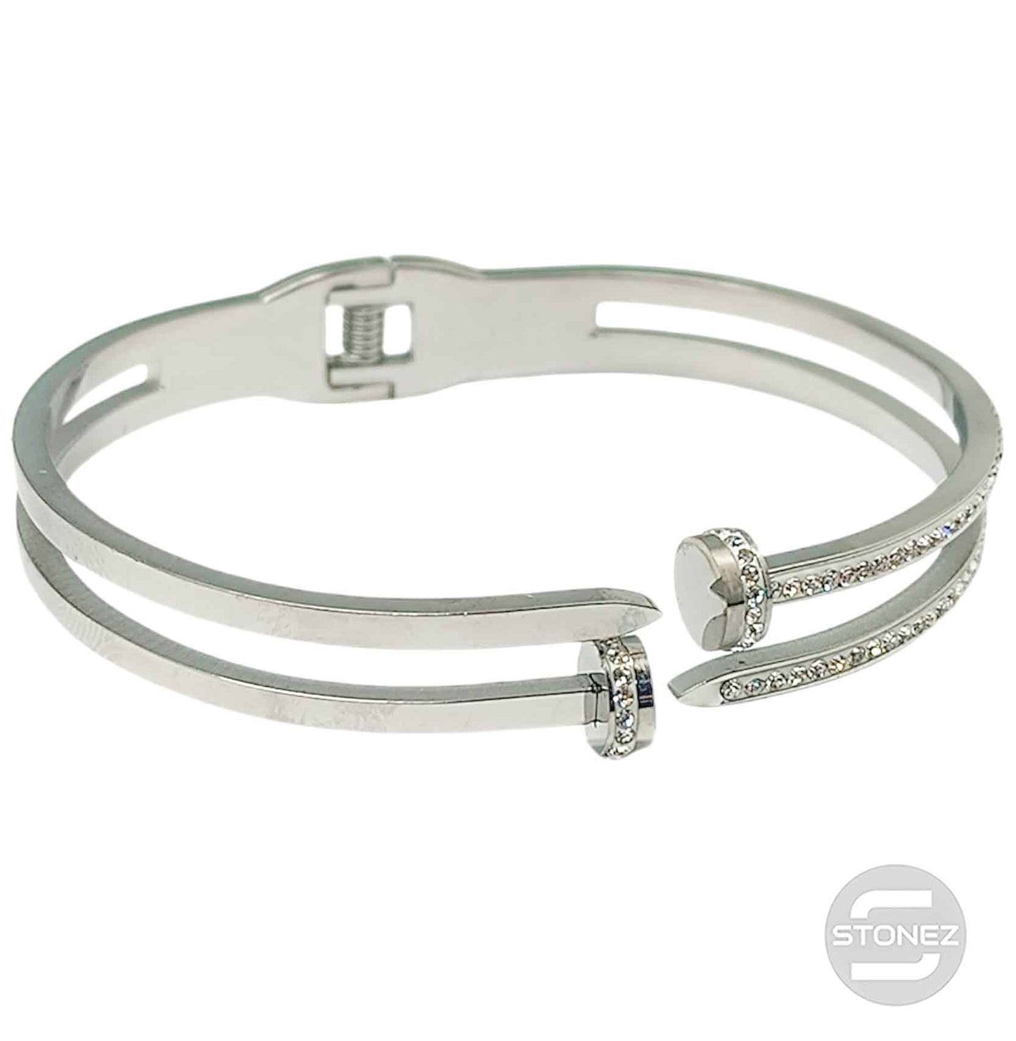 60914-08 Pulsera Acero Brazalete Con Apertura De Muelle