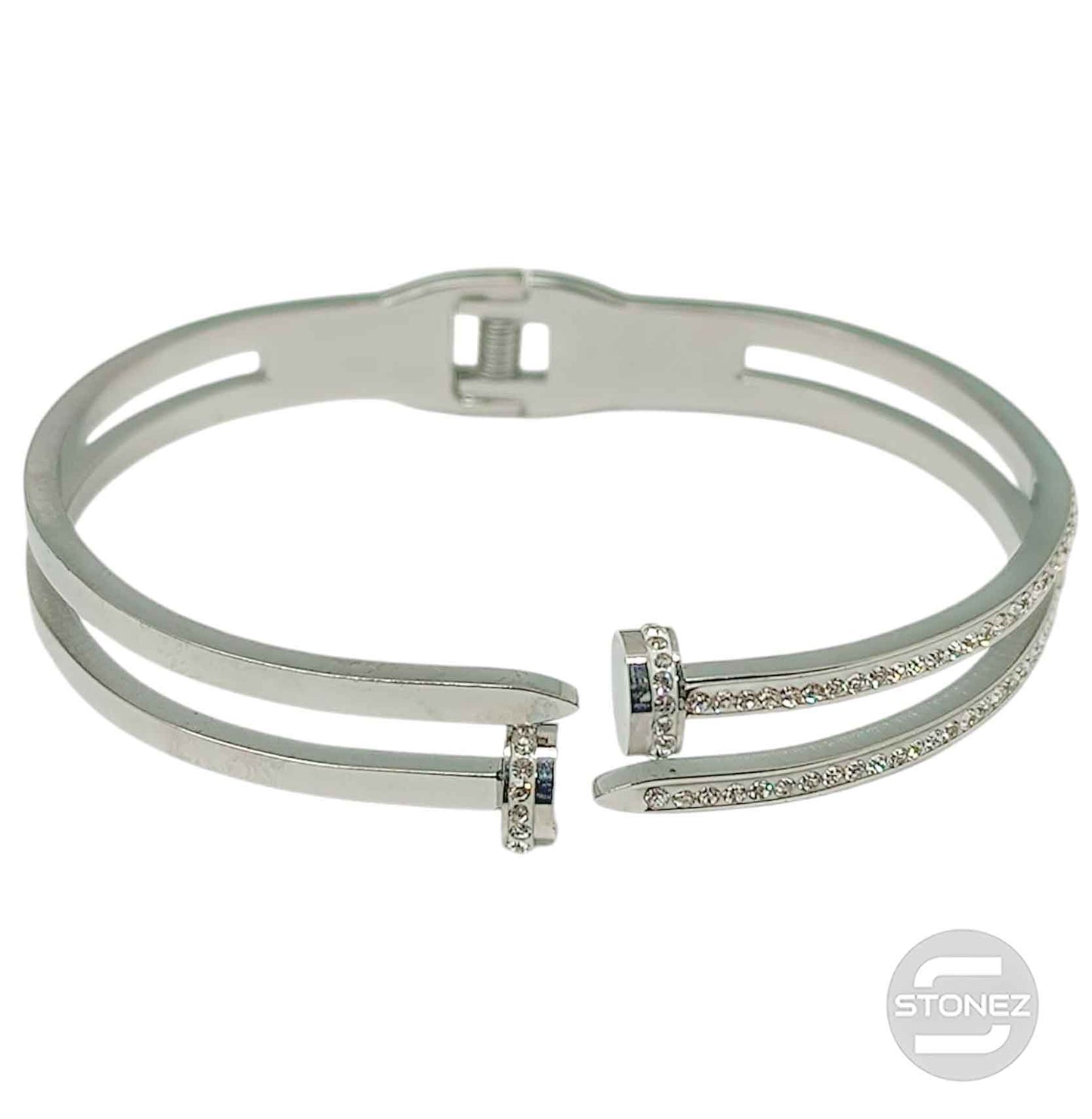 60914-08 Pulsera Acero Brazalete Con Apertura De Muelle