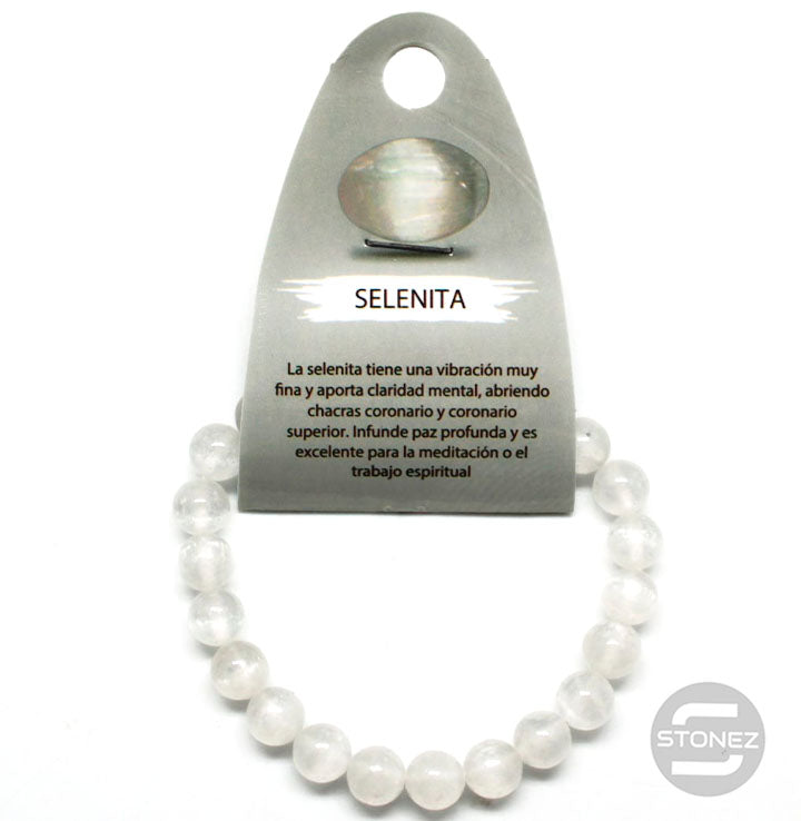 Pulsera Piedra Natural Selenita 8 mm 600601986