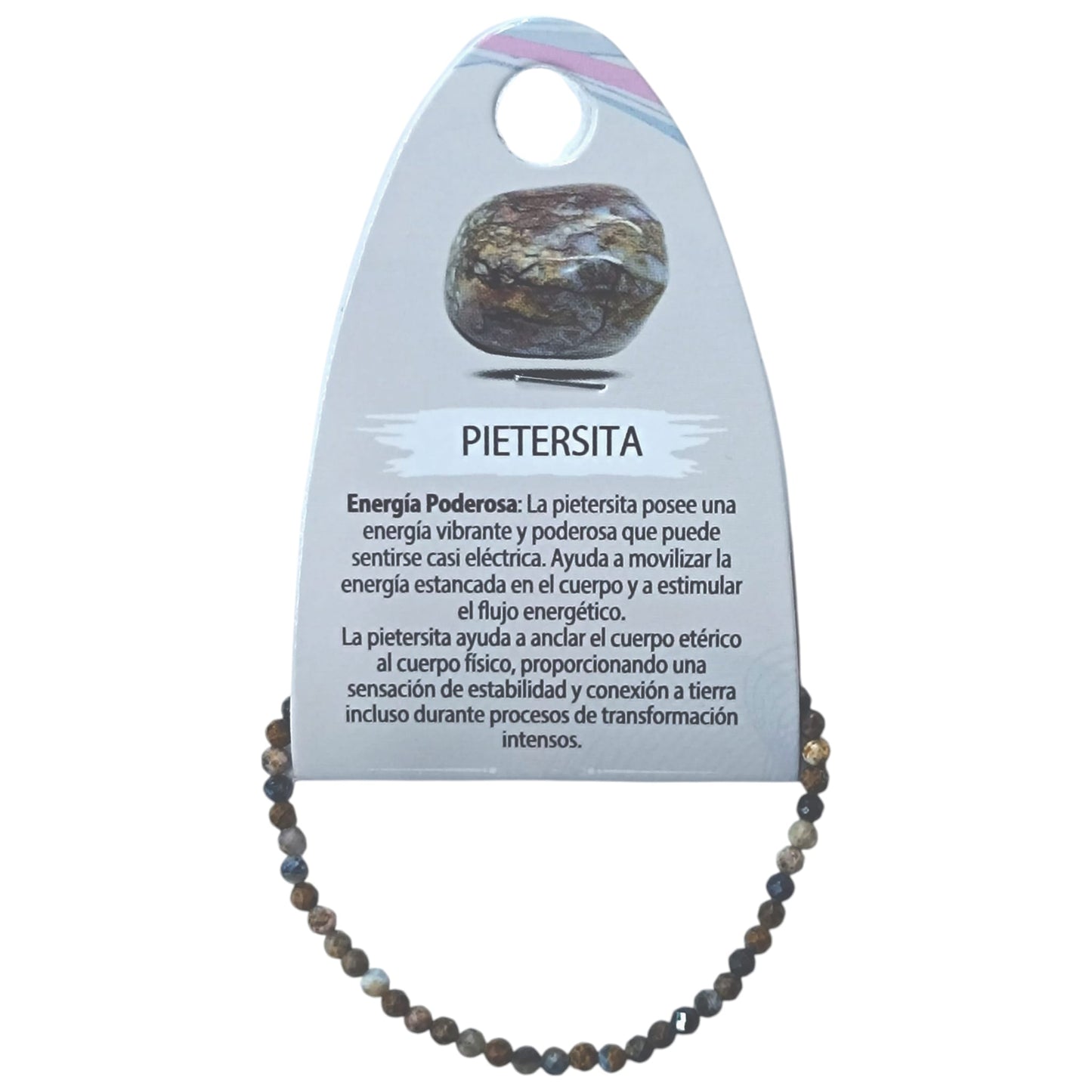 Pulsera Facetada Infantil Piedra Pietersita 3 mm 15,5 Cms Aprox 600604297