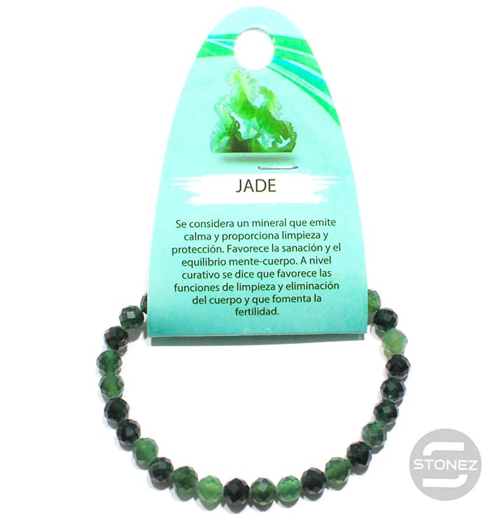 61135 Pulsera Facetada Jade Canadiense 6 mm