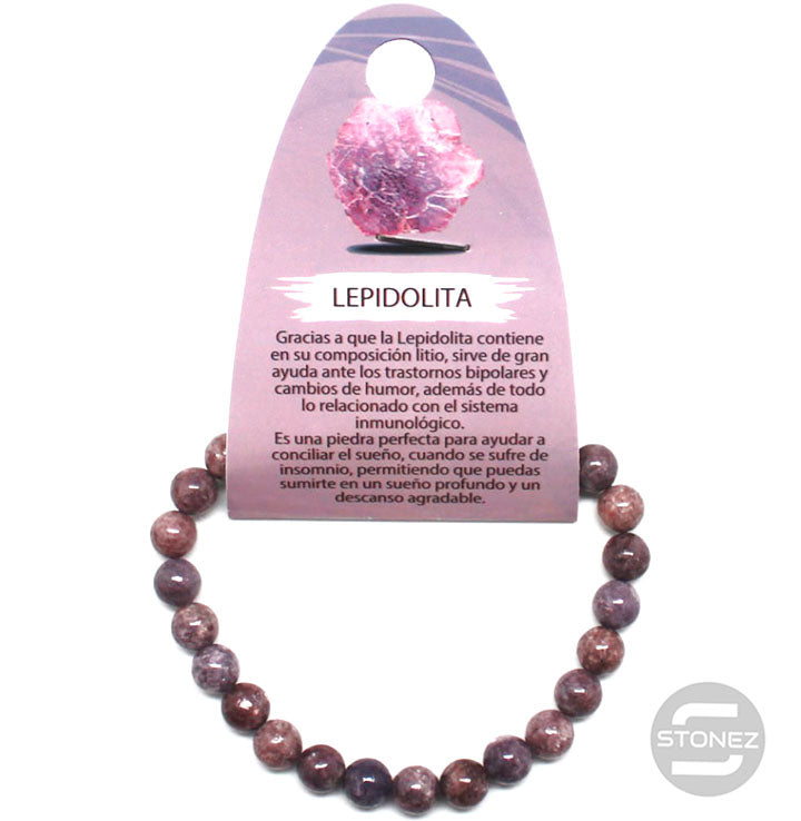 6122800 Pulsera Piedra Natural Lepidolita 6 mm