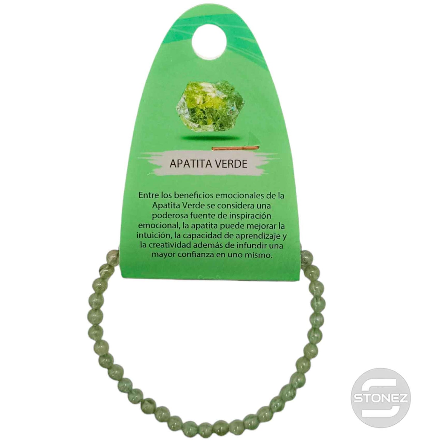 6164200 Pulsera Piedra Natural Apatita Verde 5 mm