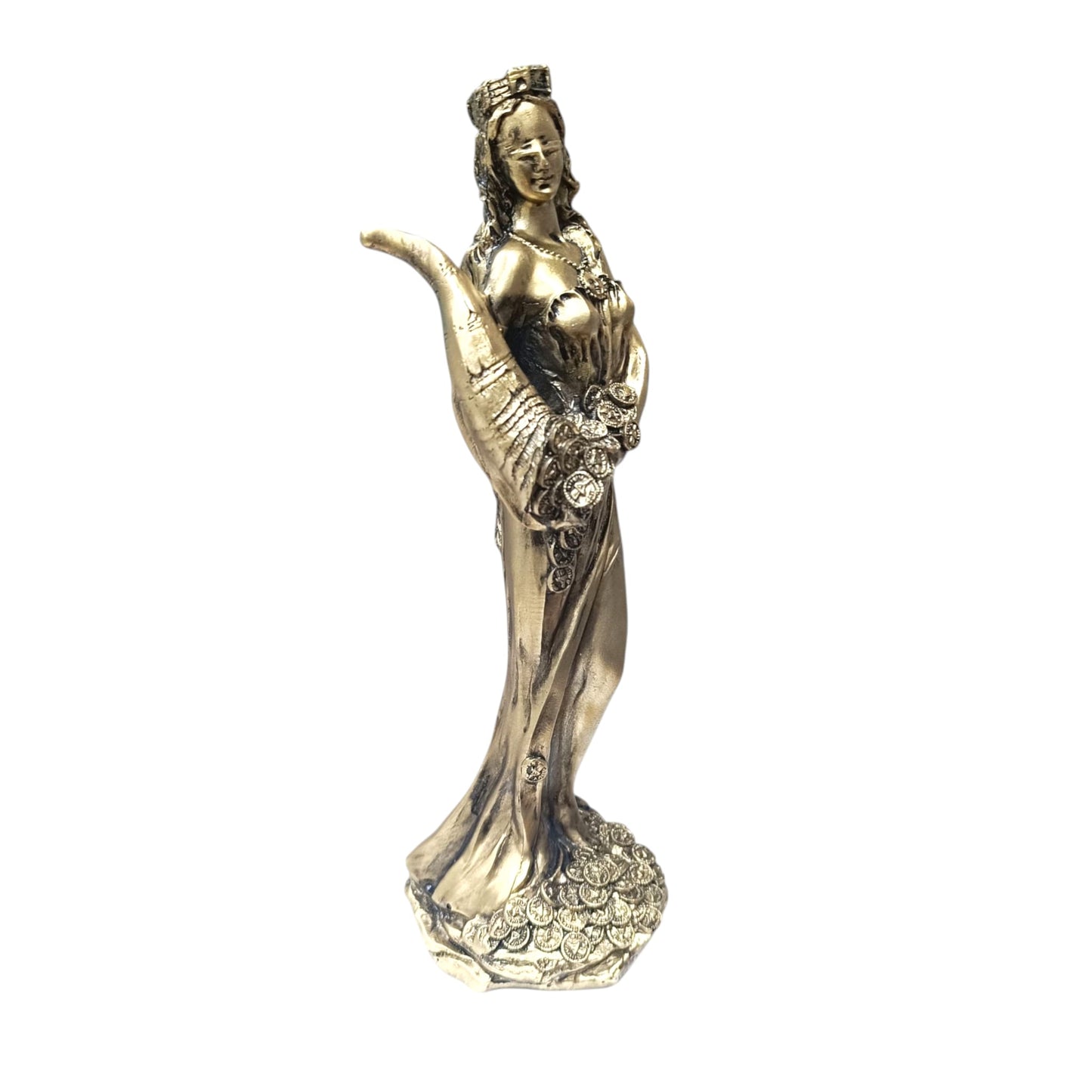 Figura Diosa Fortuna Resina Tamaño 26 Cms Aprox 600104138 Dorado - stonez
