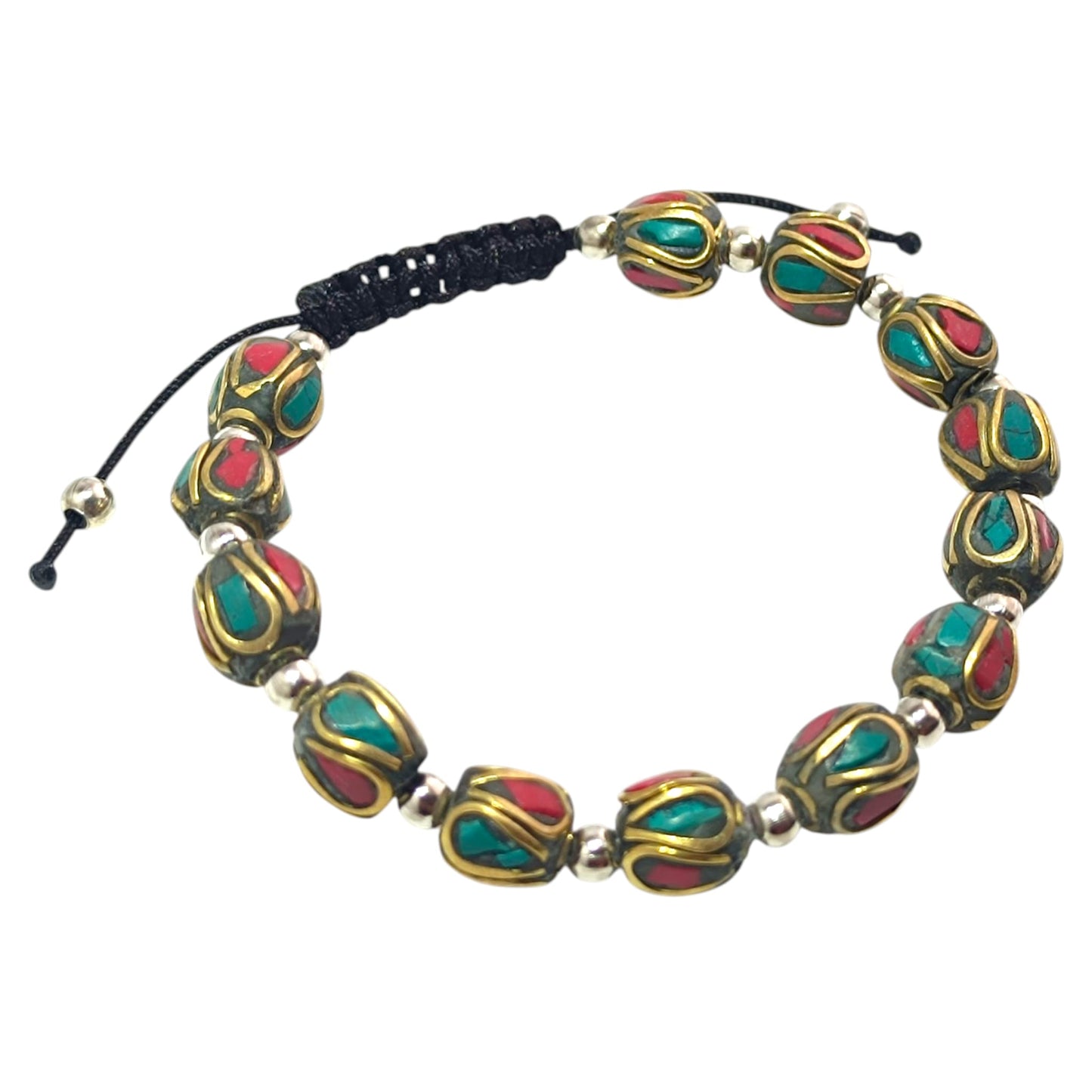 Pulsera Tibetana entrepieza 8mm (EL DIJE PUEDE LIGERAMENTE SER DIFERENTE) Ref:600404345-05