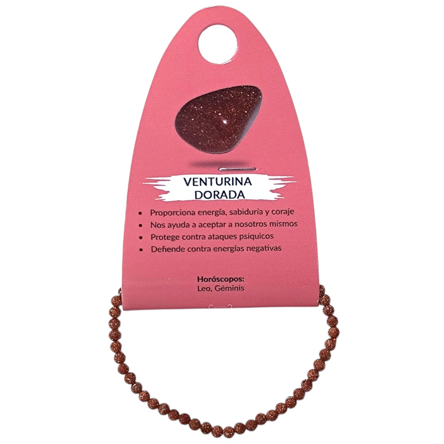 Pulsera Facetada Infantil Piedra Venturina Dorada 3 mm 15,5 Cms Aprox 600604294