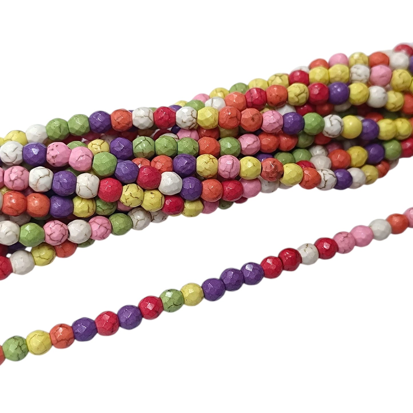 Tira Facetada 6 mm Turquesina Multi Color Ref 42715