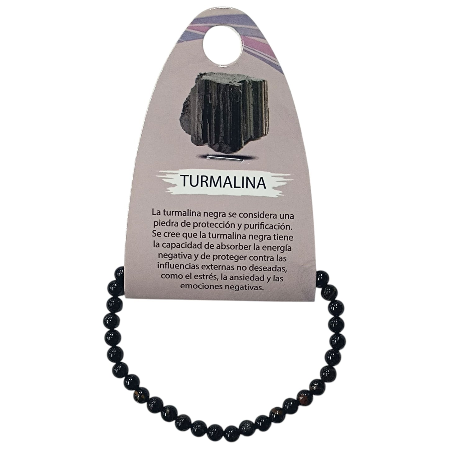 Pulsera Piedra Natural Turmalina Negra 4 mm Calidad B (Puede Contener Vetas) 61698 - stonez