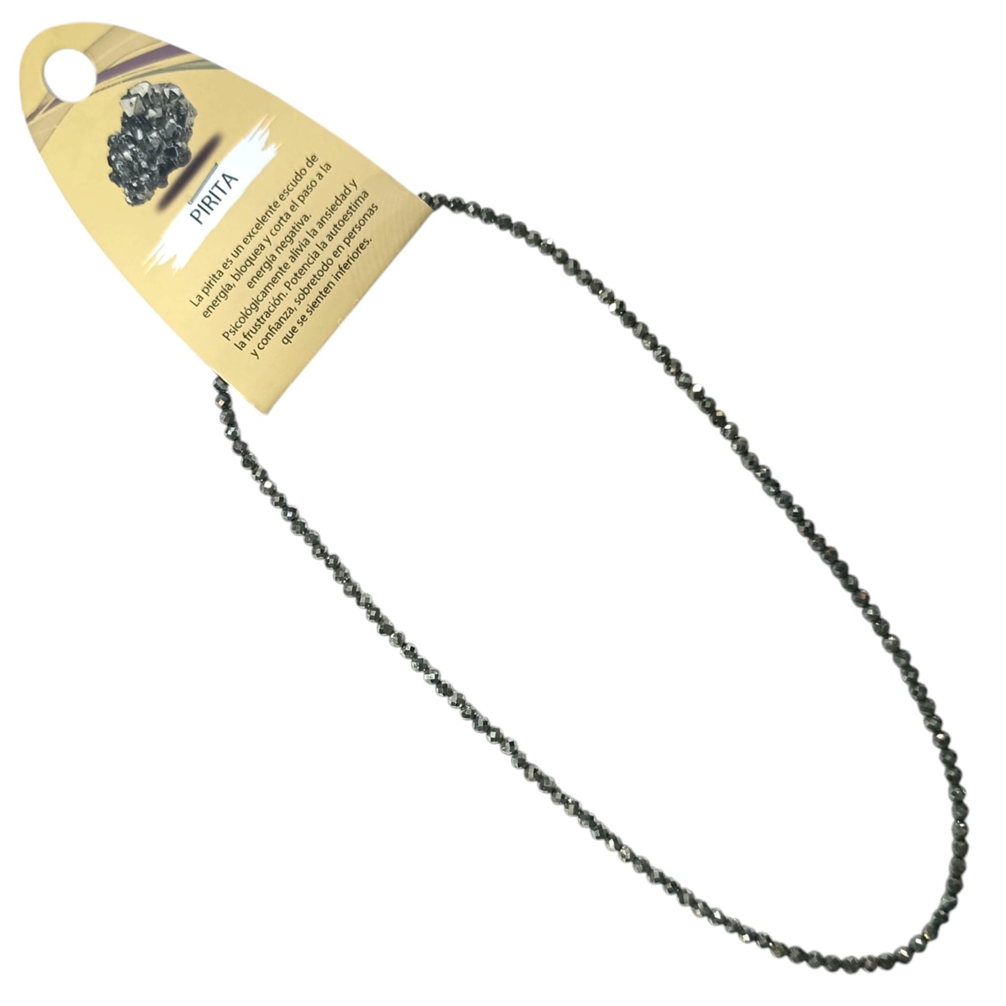 600603267 Collar Pirita 3 mm Facetada 40+5 Cms Cierre Acero