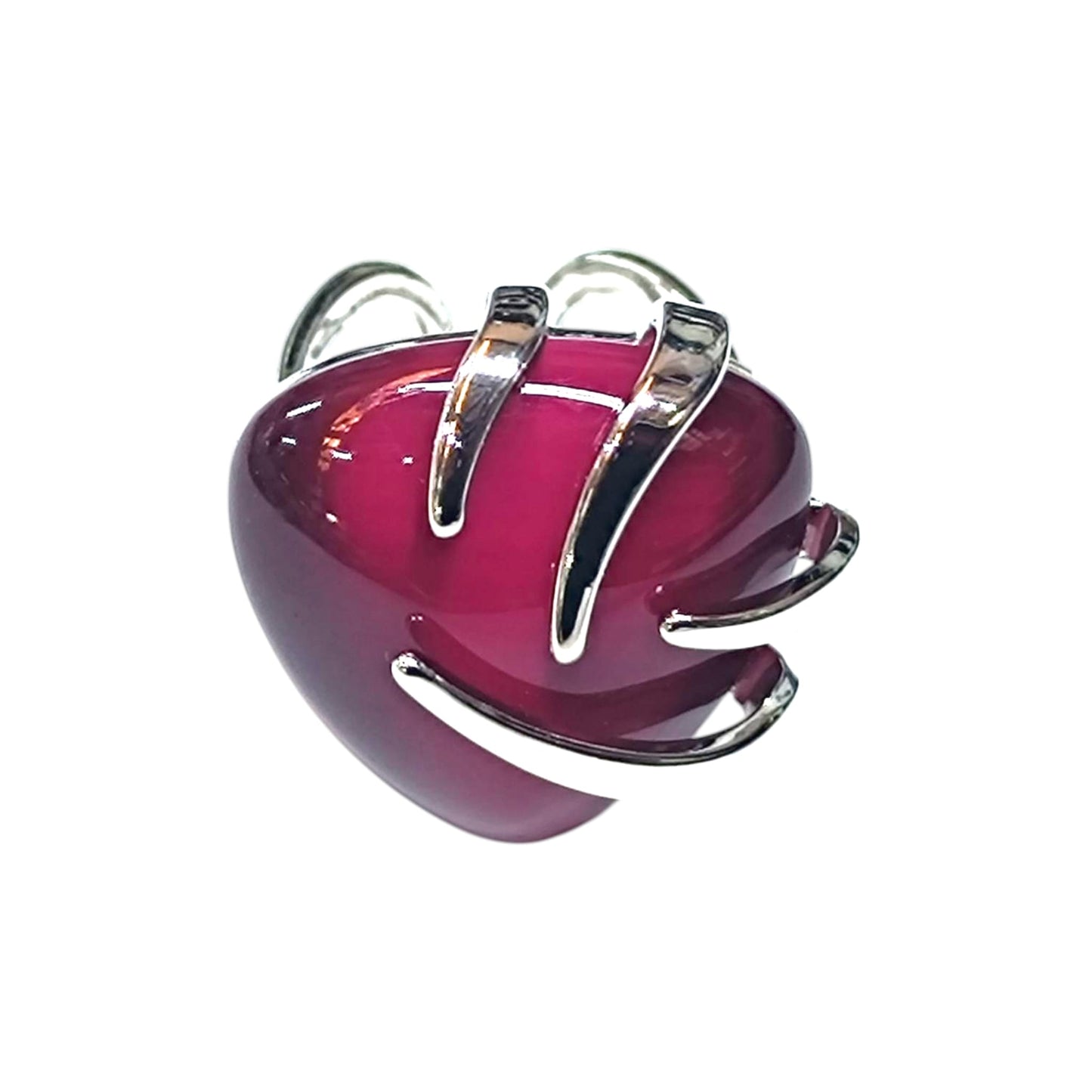 Anillo Adaptable Ojo De Gato Metal Baño Rodio ref 9