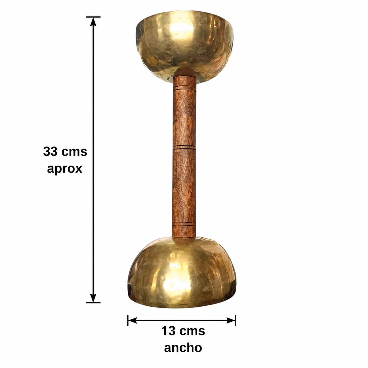 Cuenco Tibetano Doble 7 Metales Para Baño Terapia De Sonido 13 Cms Aprox (Piezas Unicas) REF 600304347