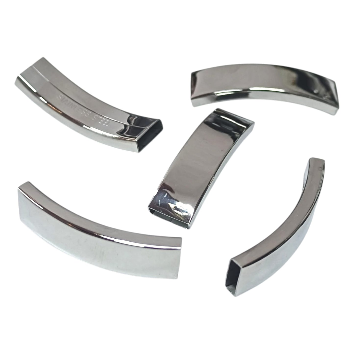 Paquete 5 Pcs Entrepieza Acero Plano Plara Grabar 42X12 mm Ref 35690