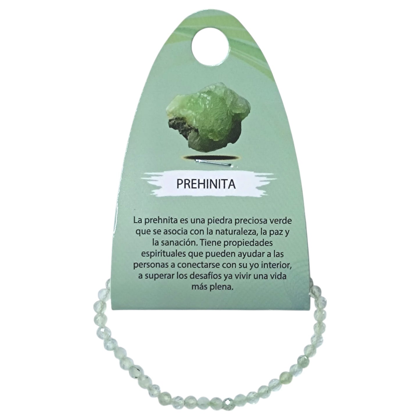 Pulsera Facetada Infantil Piedra Prehinita 3 mm 15,5 Cms Aprox 600604296