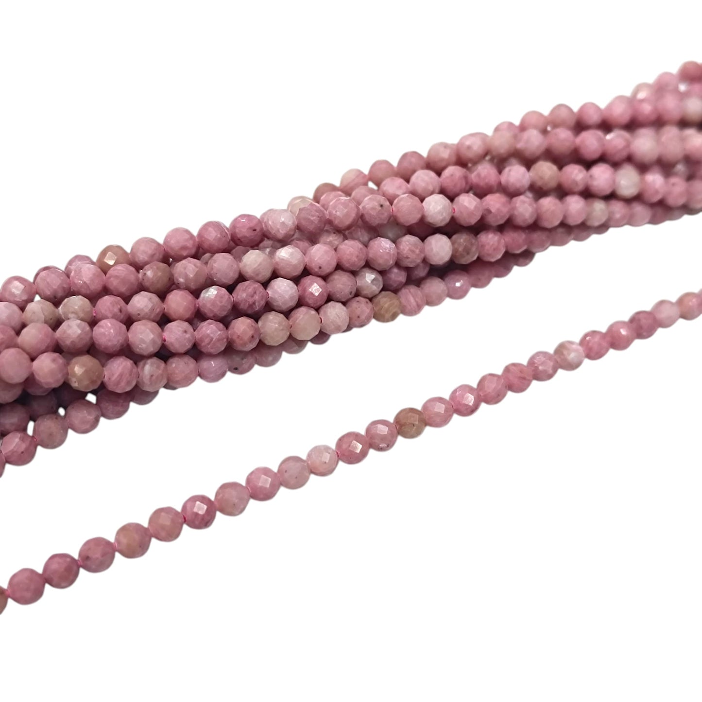 Tira Facetada 4 mm Rodonita Ref 41964