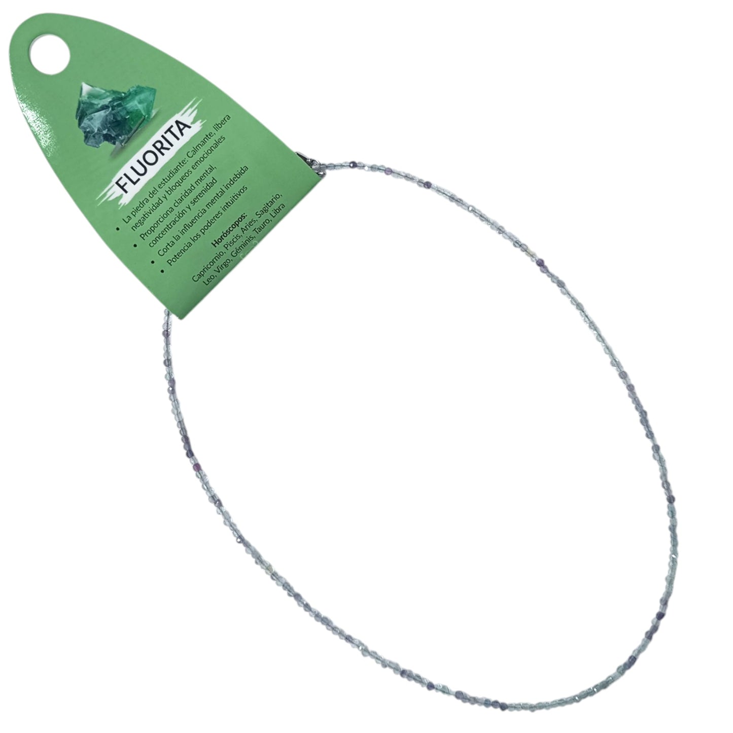 600603679 Collar Fluorita 2 mm Facetada 40+5 Cms Cierre Acero