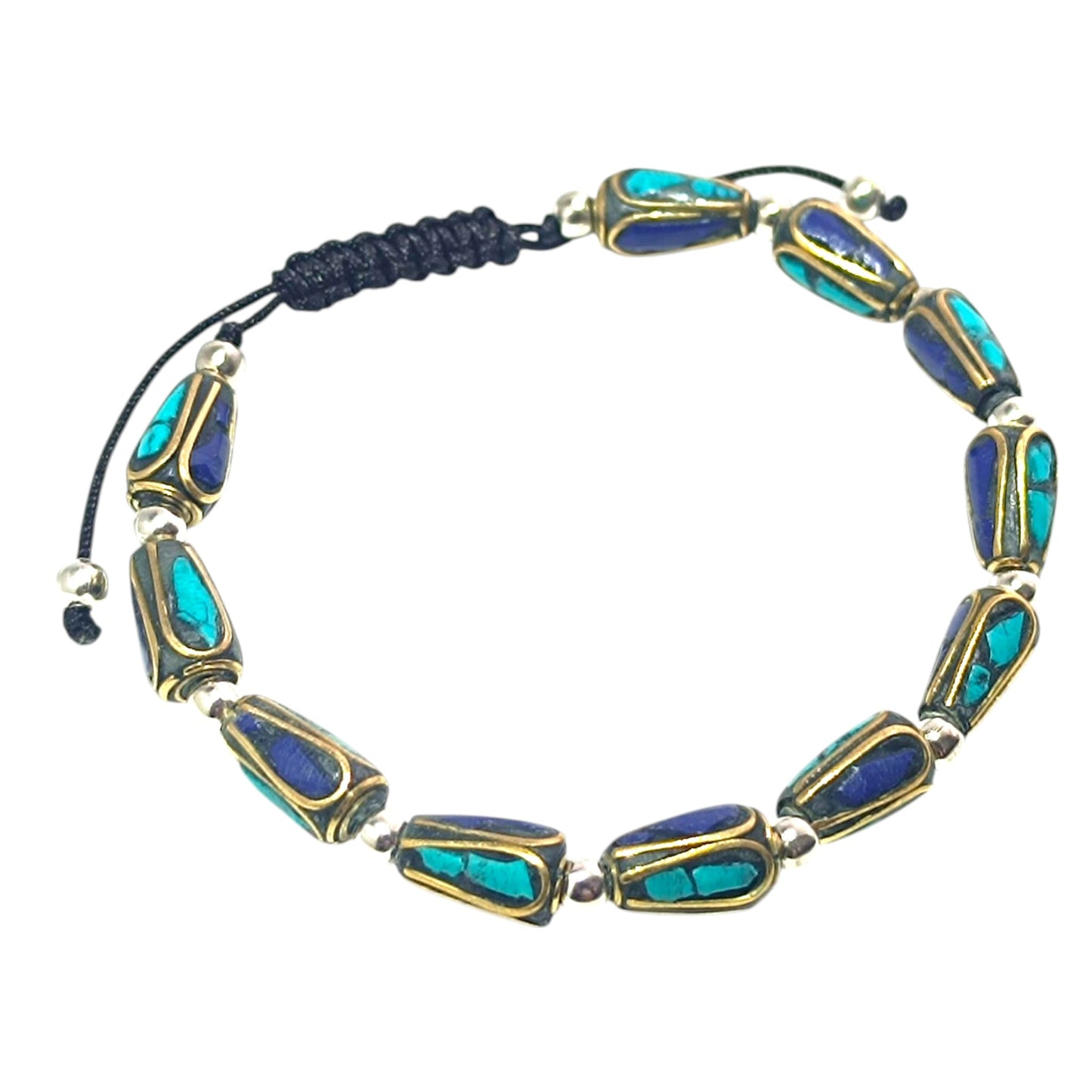 Pulsera Tibetana entrepieza 7x11 mm Aprox (EL DIJE PUEDE LIGERAMENTE SER DIFERENTE) Ref:600404345-06