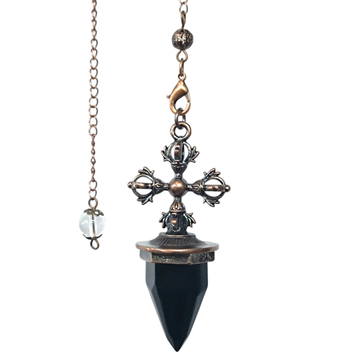 Pendulo Dorge Con Piedra Natural Obsidiana 6 Cms Aprox REF: 600104528