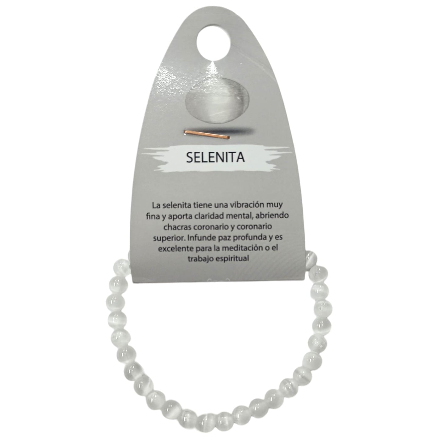 Pulsera Piedra Natural Selenita 5 mm 600603972 - stonez