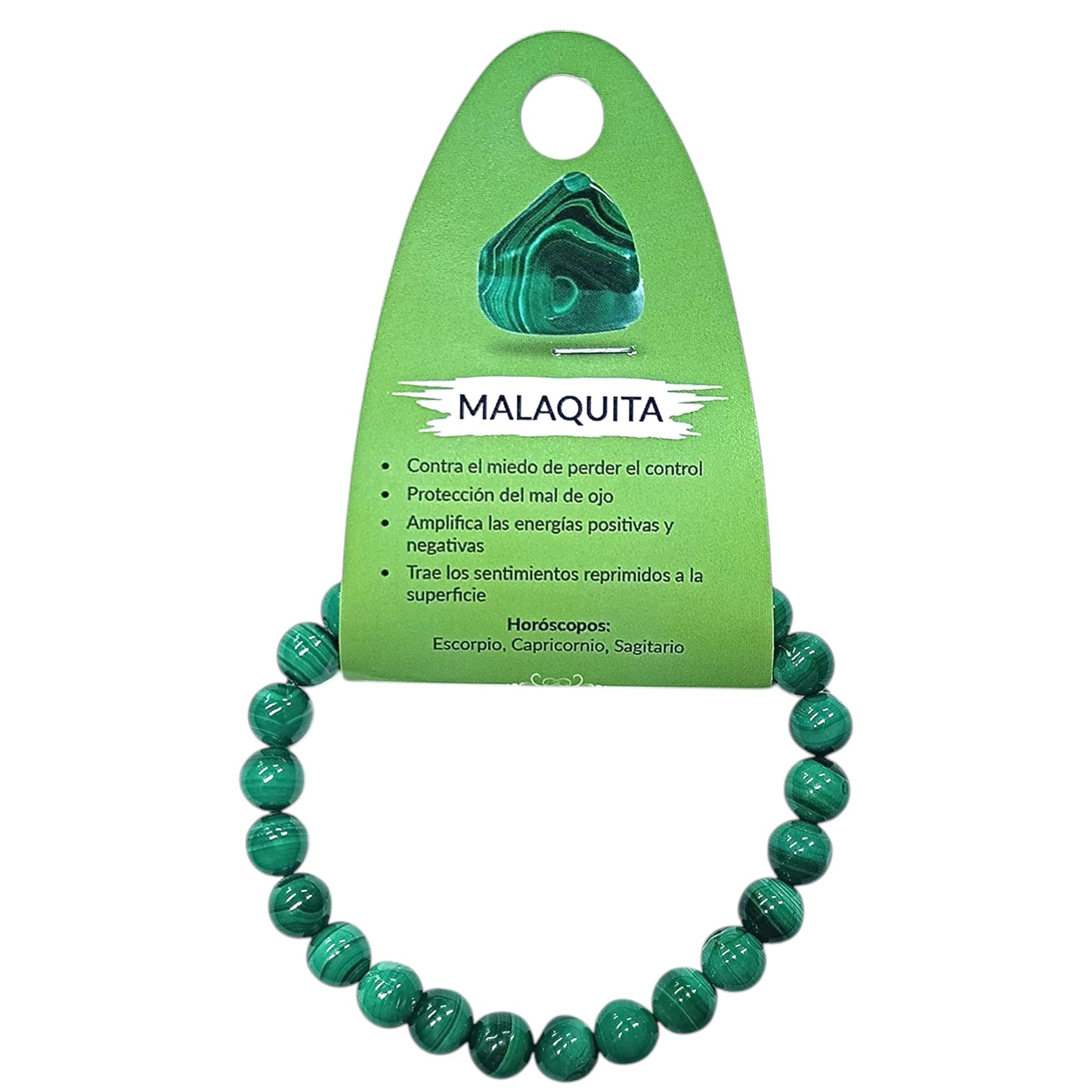 Pulsera Malaquita Natural 8 mm 600104059