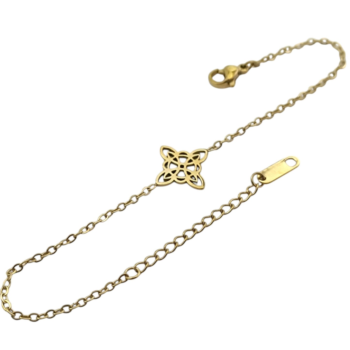 Pulsera Acero Con Dije Nudo De Bruja Largo 18cms Aprox Ref: 600104444-05