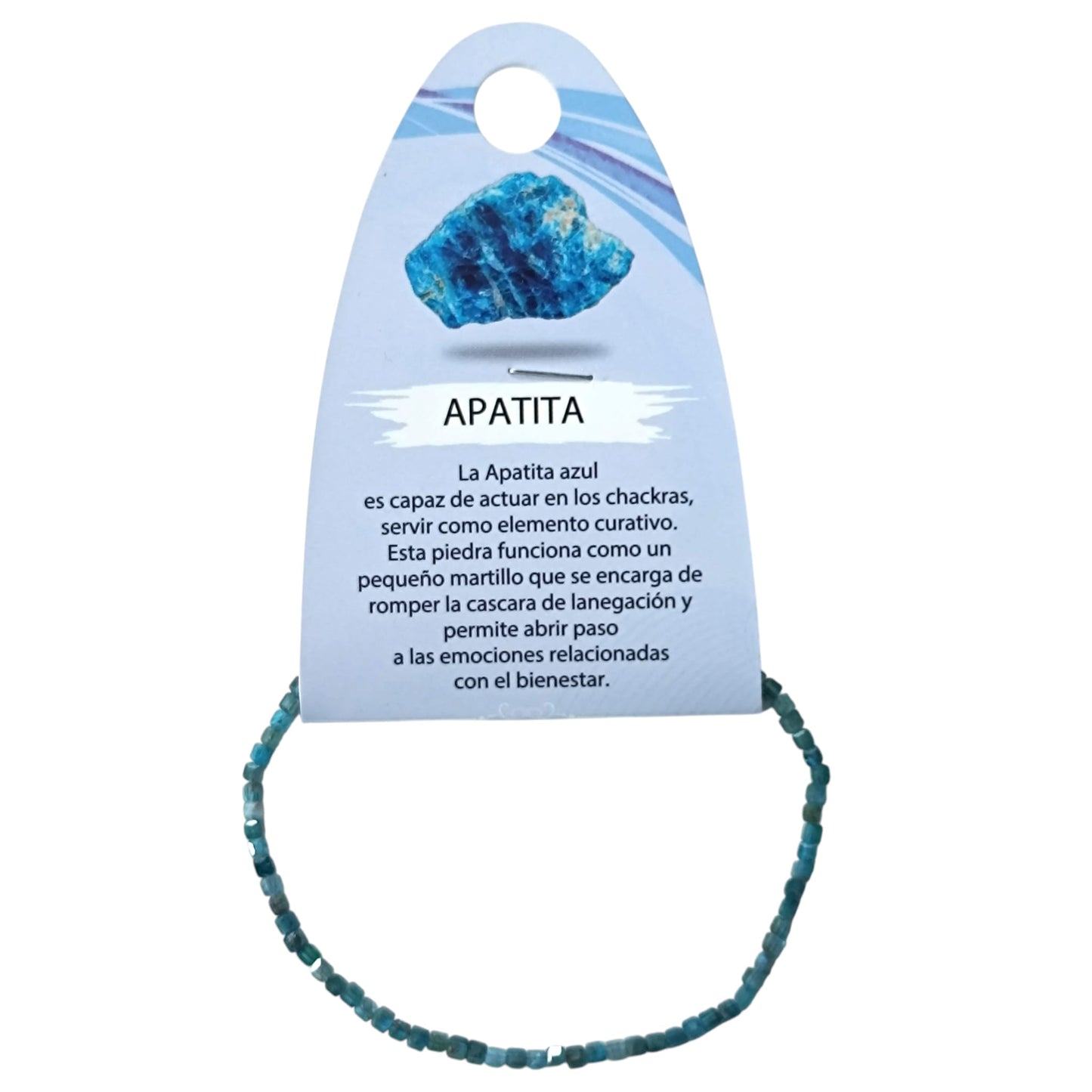 Pulsera Facetada Apatita Cubo 2x2 mm 600604028 - stonez