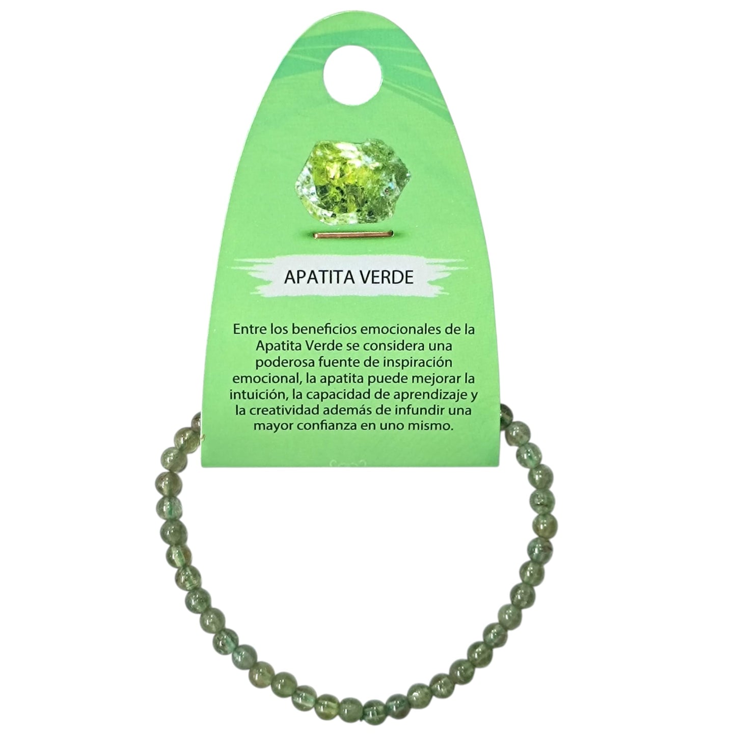 61712 Pulsera Piedra Natural Apatita Verde 4 mm