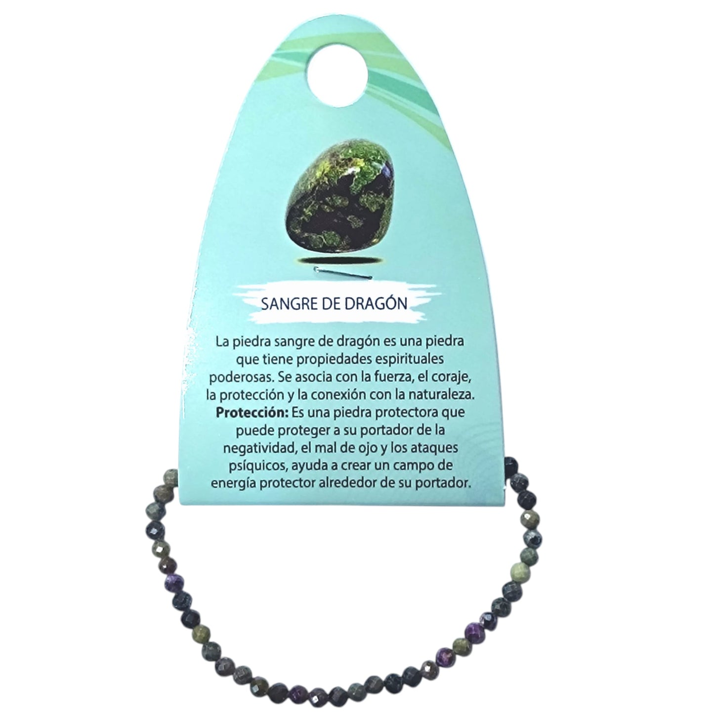 Pulsera Facetada Infantil Piedra Sangre De Dragon 3 mm 15,5 Cms Aprox 600604308