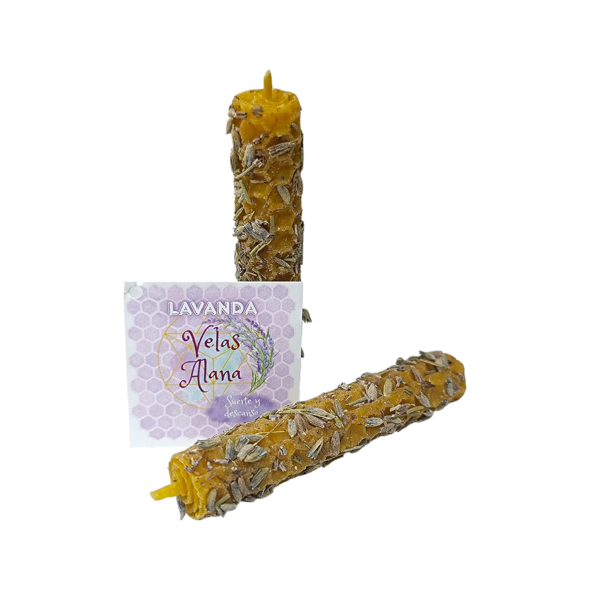Vela Miel Ritualizada de Lavanda – Suerte y Descanso 8 x 1.5 Cms (2 Uds) 61764