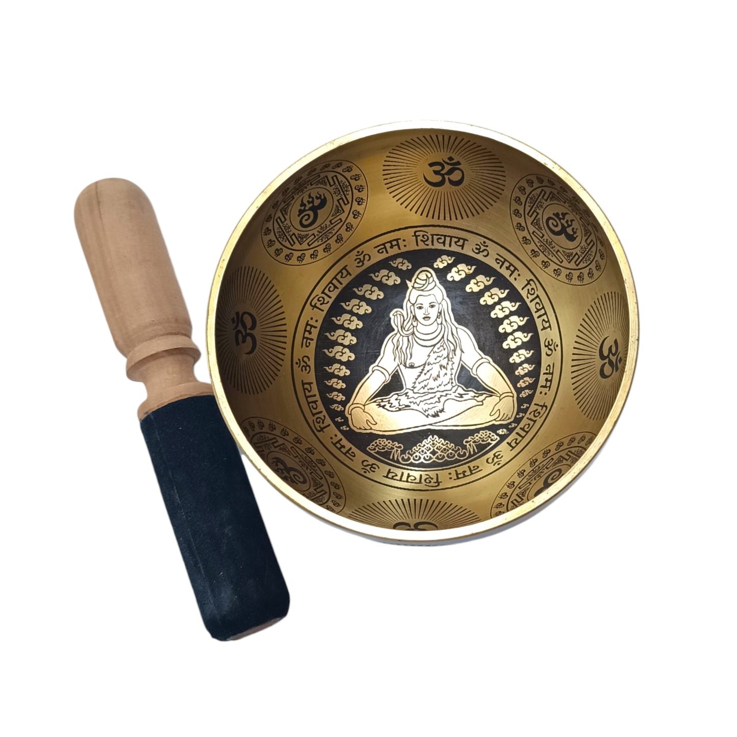 Cuenco Tibetano 5 Metales 13 Cms Aprox Color Dorado Grabado Shiva REF: 600304349