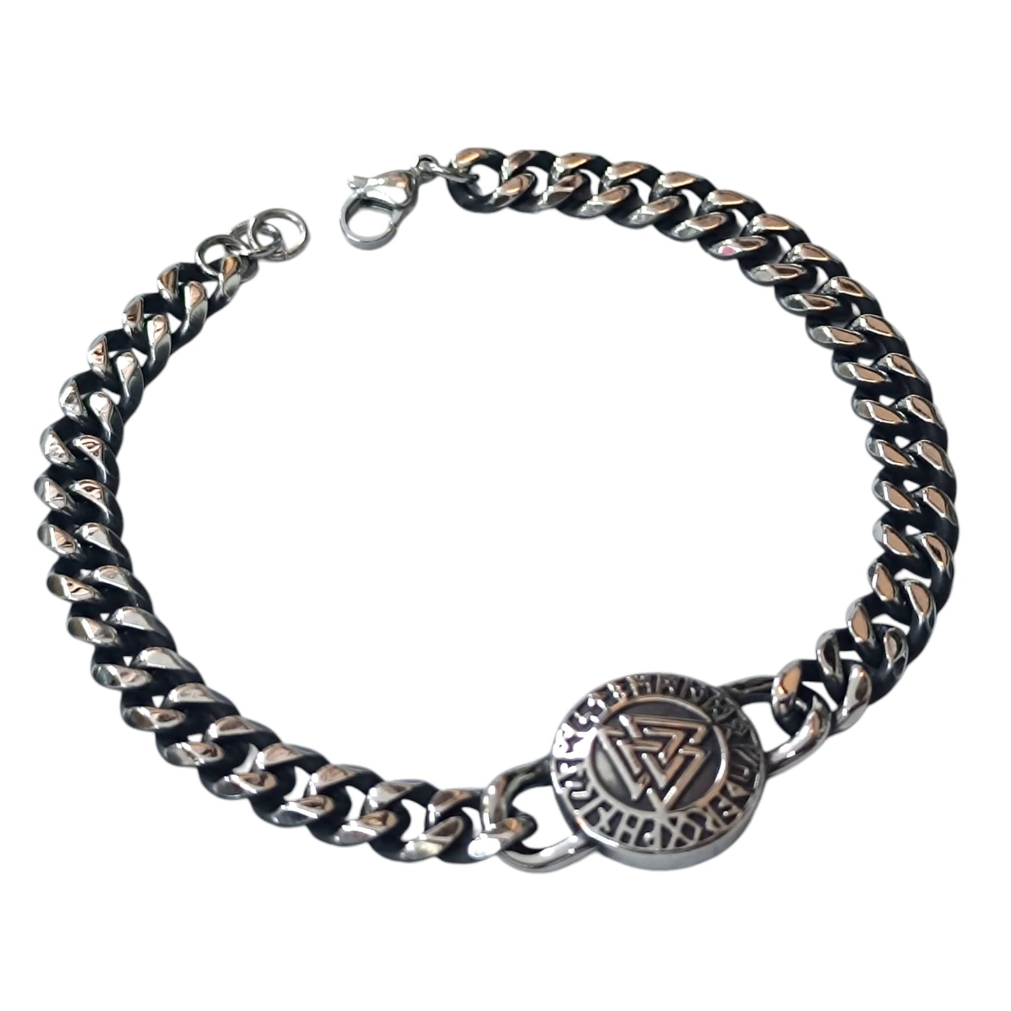 Pulsera Acero Y Simbolo Valknut Cierre Mosqueton 21 cms Largo 400104243-01