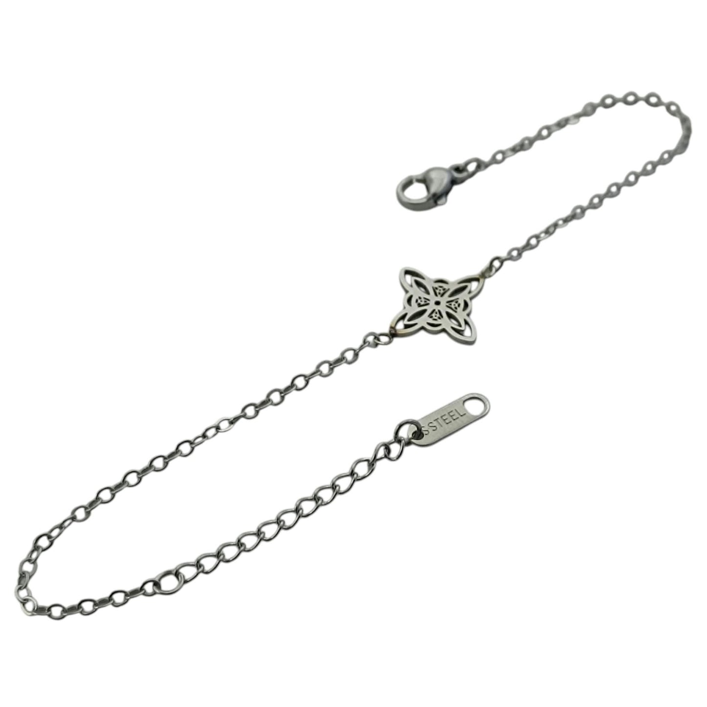 Pulsera Acero Con Dije Nudo De Bruja Largo 18cms Aprox Ref: 600104447-06