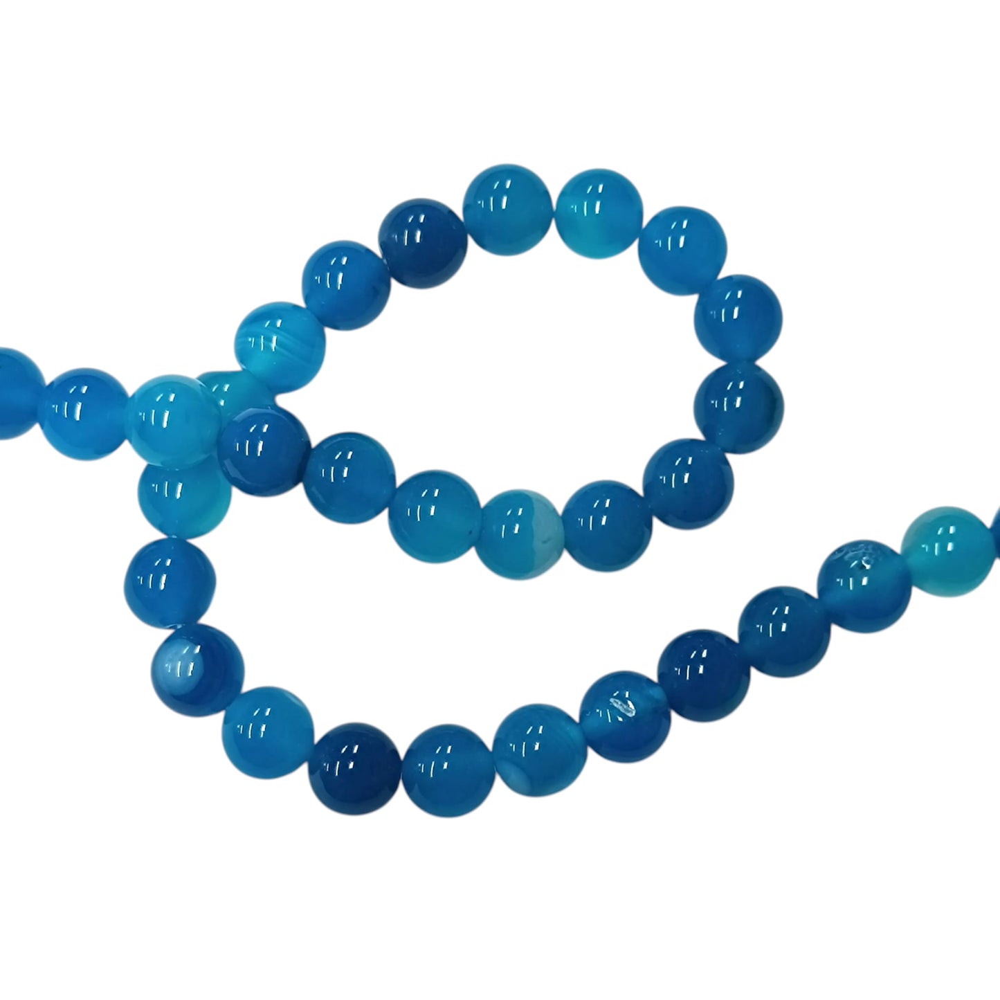 Tira Cuentas Piedra Agata Azul 10 mm REF: 44156-04