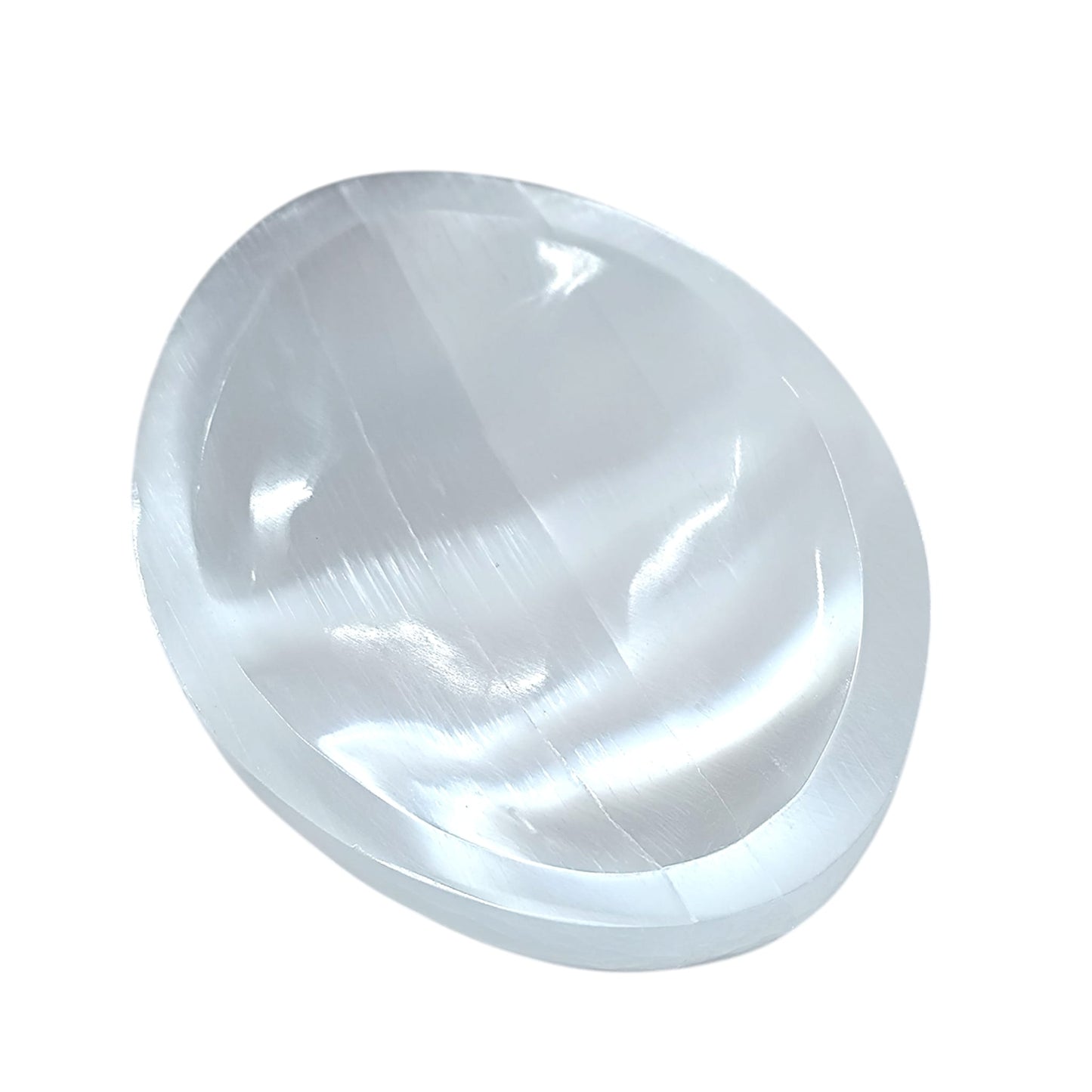 401204165 Cuenco Selenita Ovalado 10x7 Cms Aprox