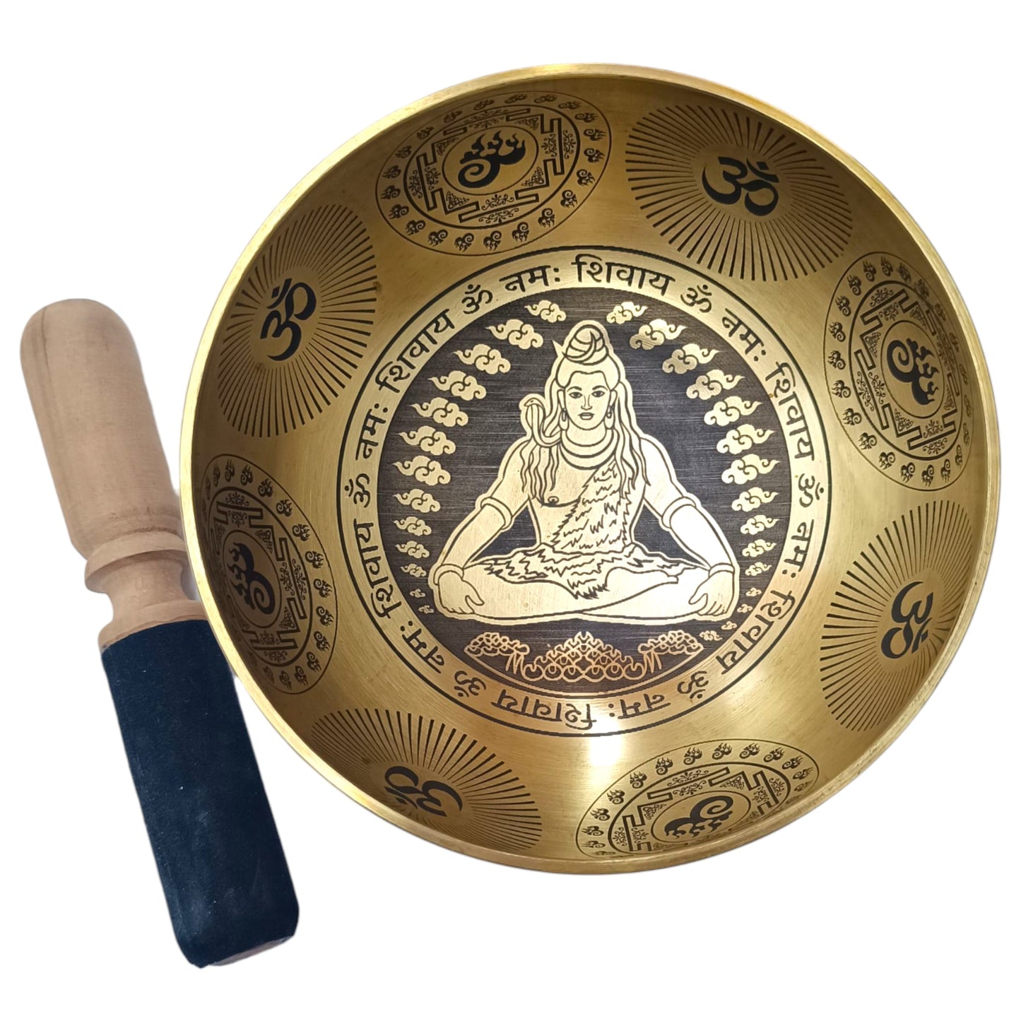 Cuenco Tibetano 5 Metales 17 Cms Aprox Color Dorado Grabado Shiva REF: 600304351
