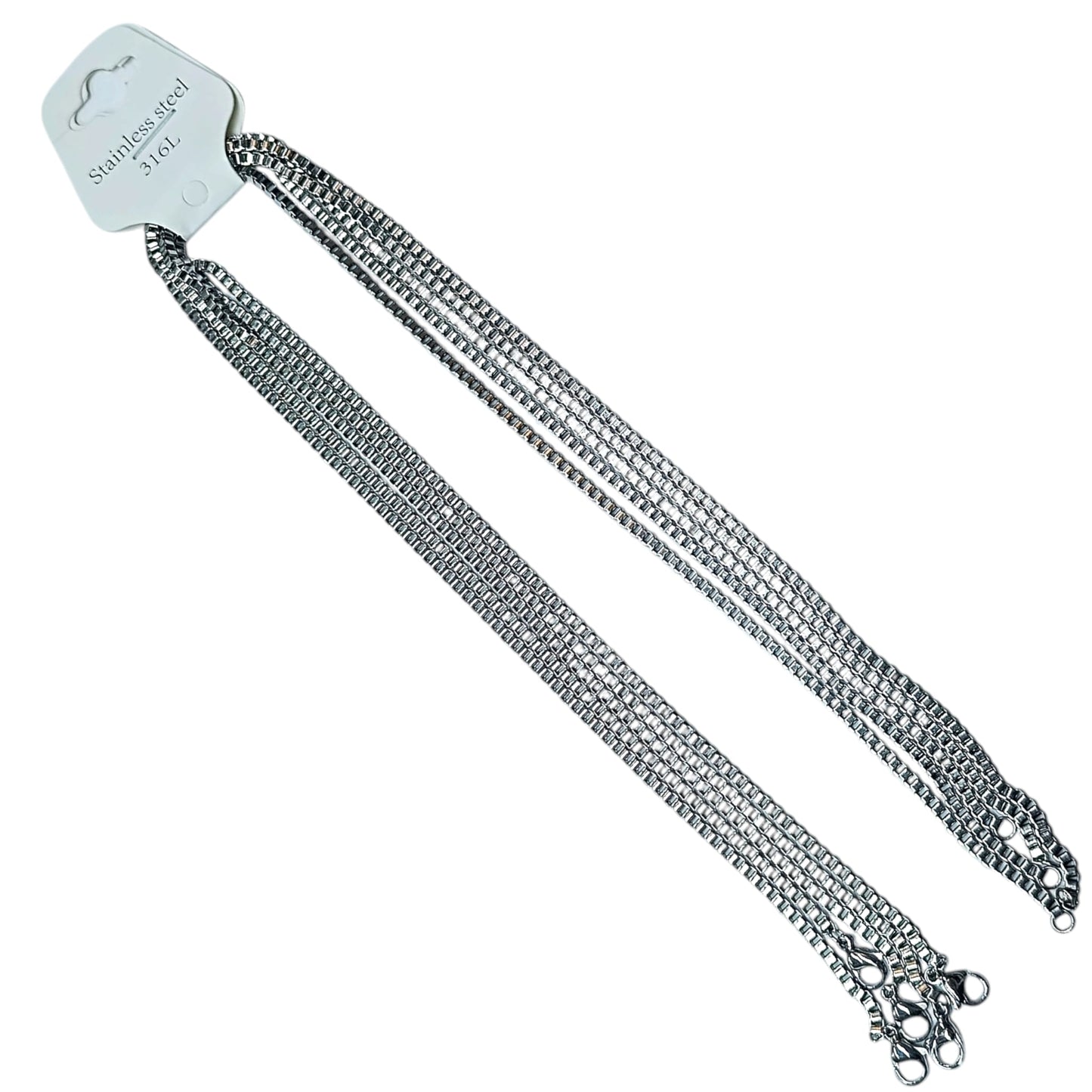 Paquete 5 Cadenas Acero 70 CMS Grosor 2.5X2.5 mm Aprox 600103825 BS232 - stonez