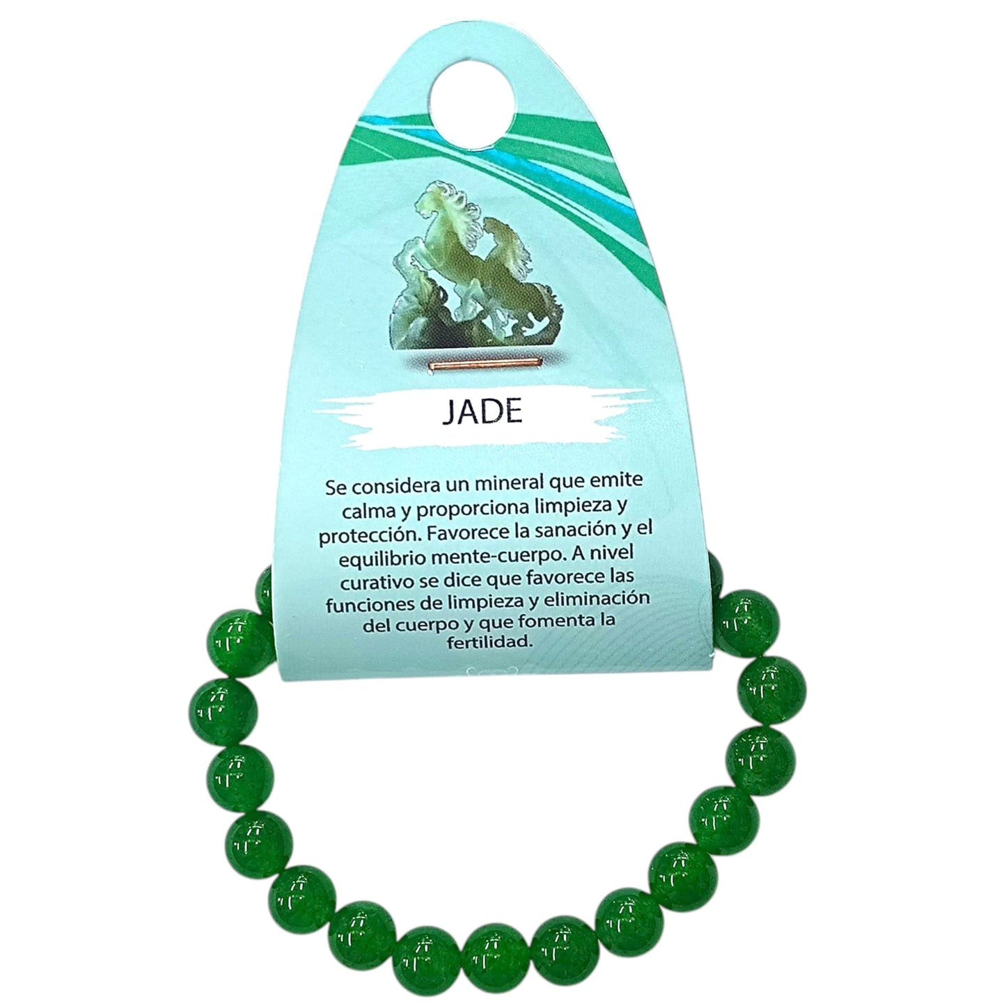 Pulsera Piedra Natural Jade Verde 8 mm Ref: 600604223