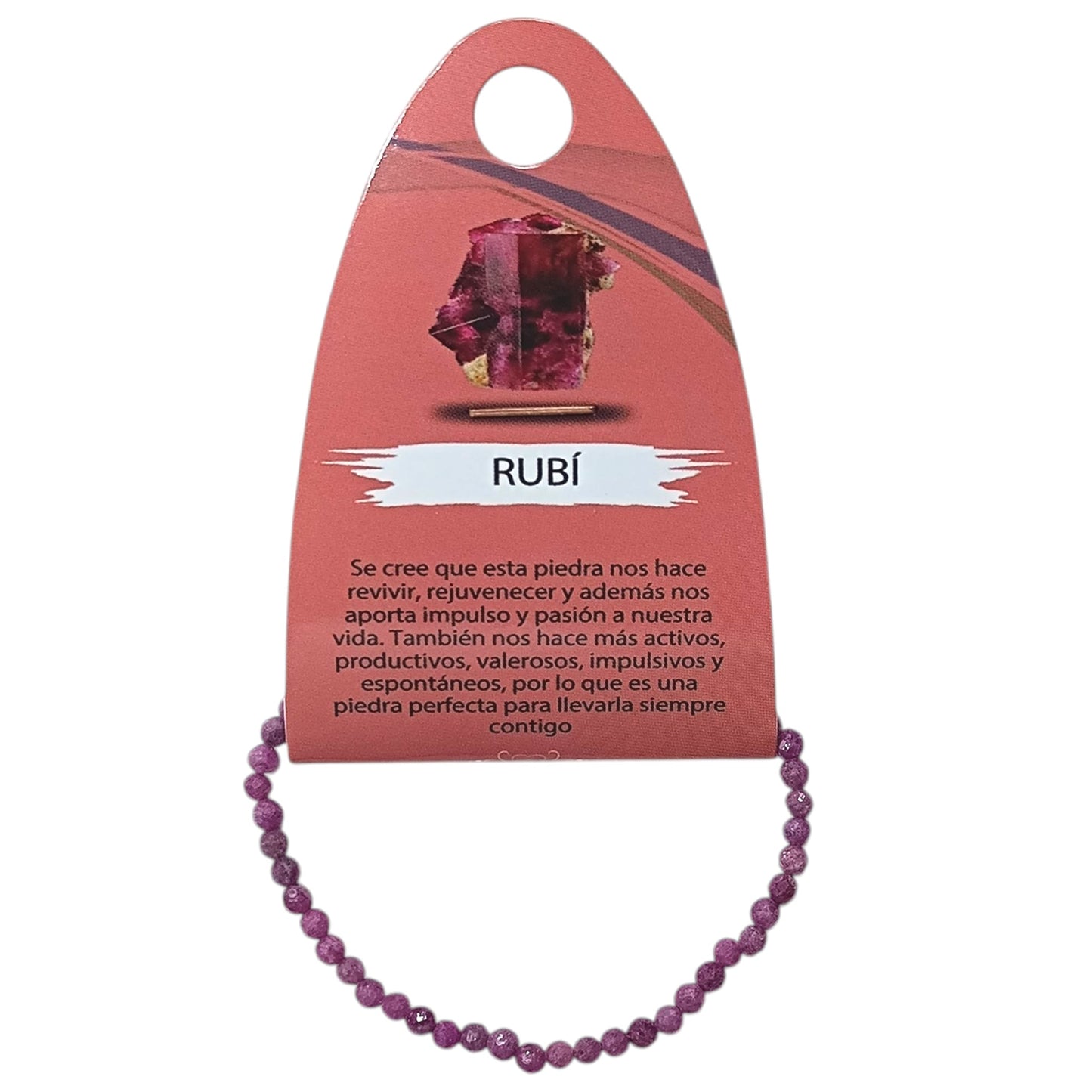 Pulsera Facetada Infantil Rubi 3 mm 15,5 Cms Aprox 600604312