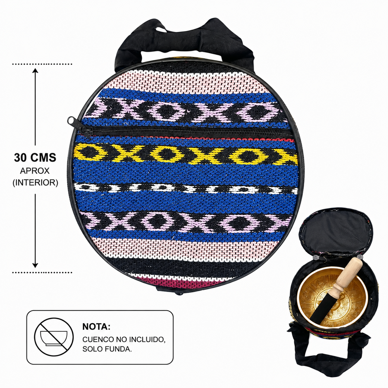 Bolso Funda Para Cuenco Tibetano Interior 30 Cms Aprox (EL BORDADO PUEDE VARIAR)