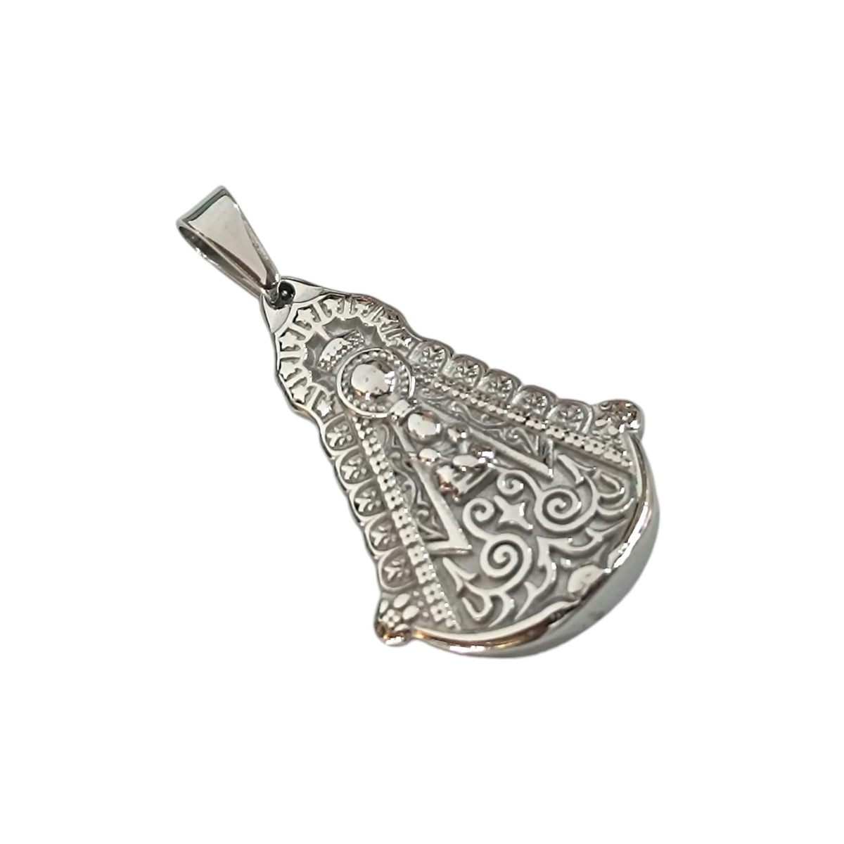 Colgante Acero Virgen Del Rocio 40 mm REF 600104129-08