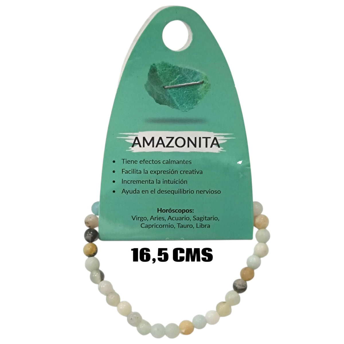 Pulsera Elastica Infantil 16,5 Cms Aprox Piedra Amazonita 4 mm 600104508-40