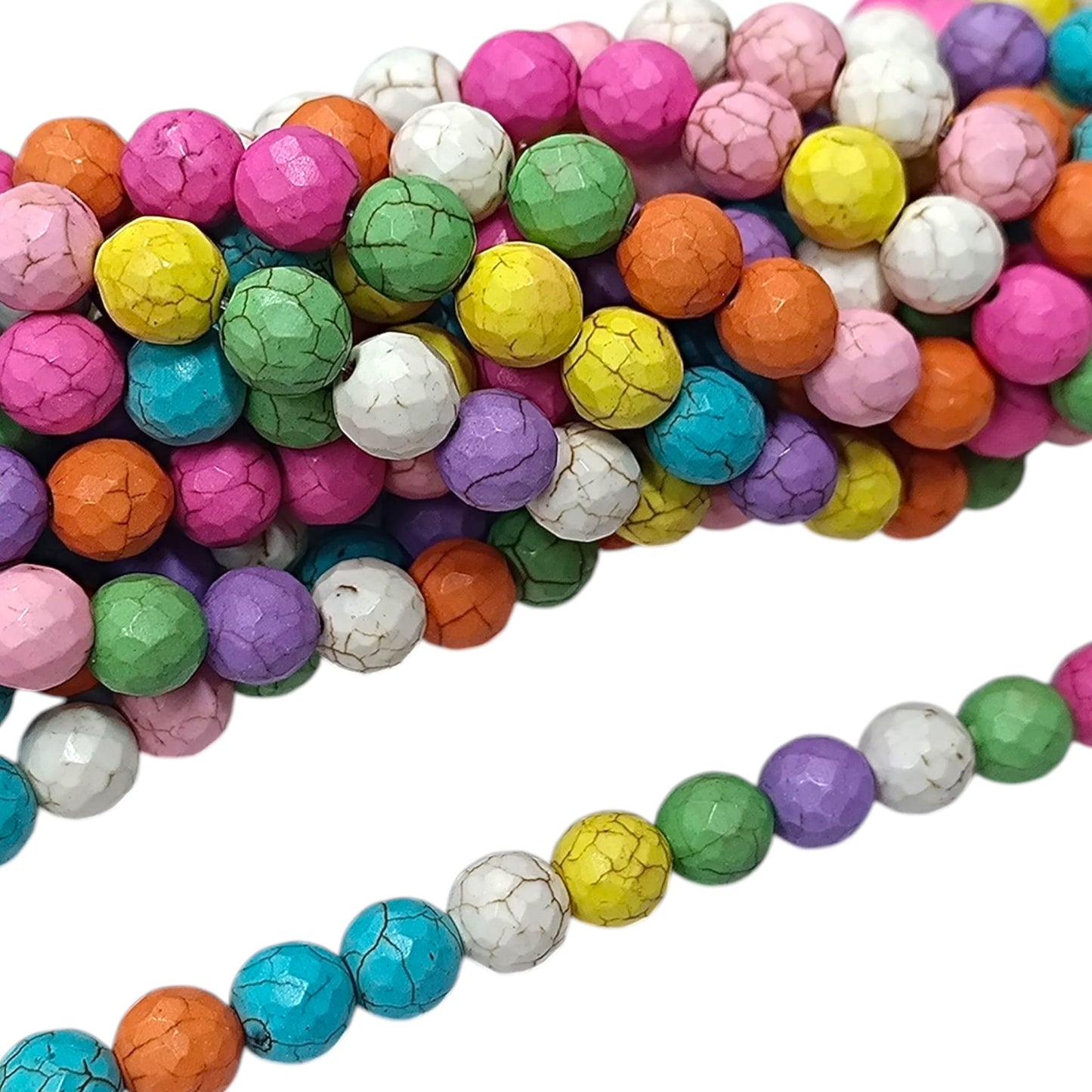 Tira Facetada 10 mm Turquesina Multi Color Ref 42717