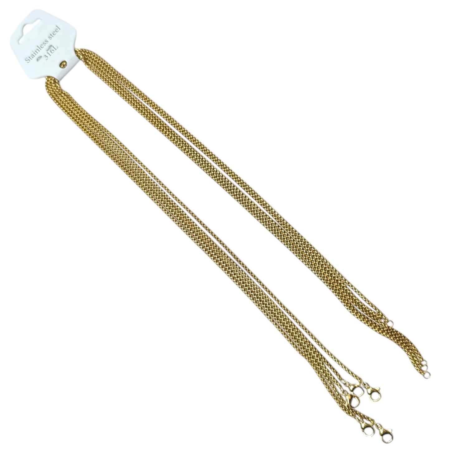 Paquete 5 Cadenas Acero Dorado 50 CMS Grosor 2 mm Aprox 600103767 BS69