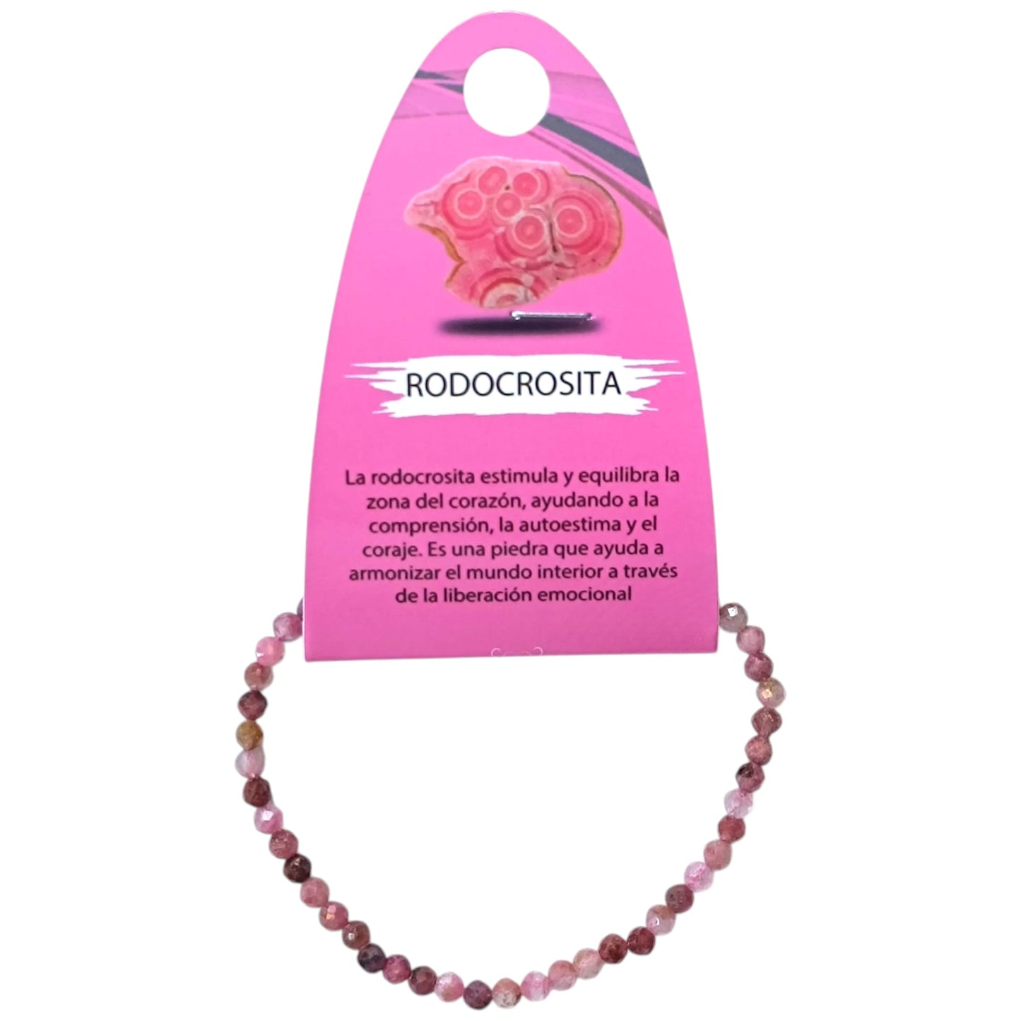 Pulsera Facetada Piedra Natural Rodocrosita 4 mm Ref: 600604261