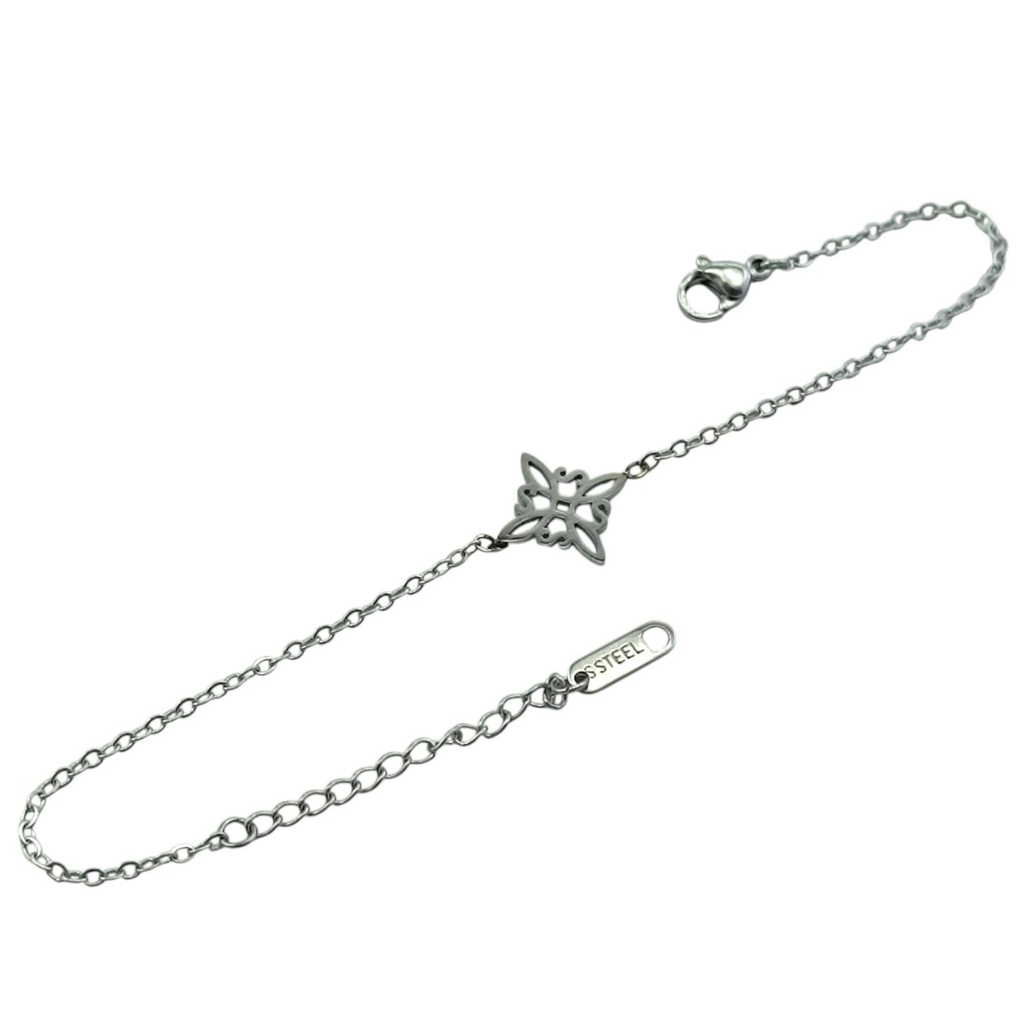 Pulsera Acero Con Dije Nudo De Bruja Largo 18cms Aprox Ref: 600104447-04