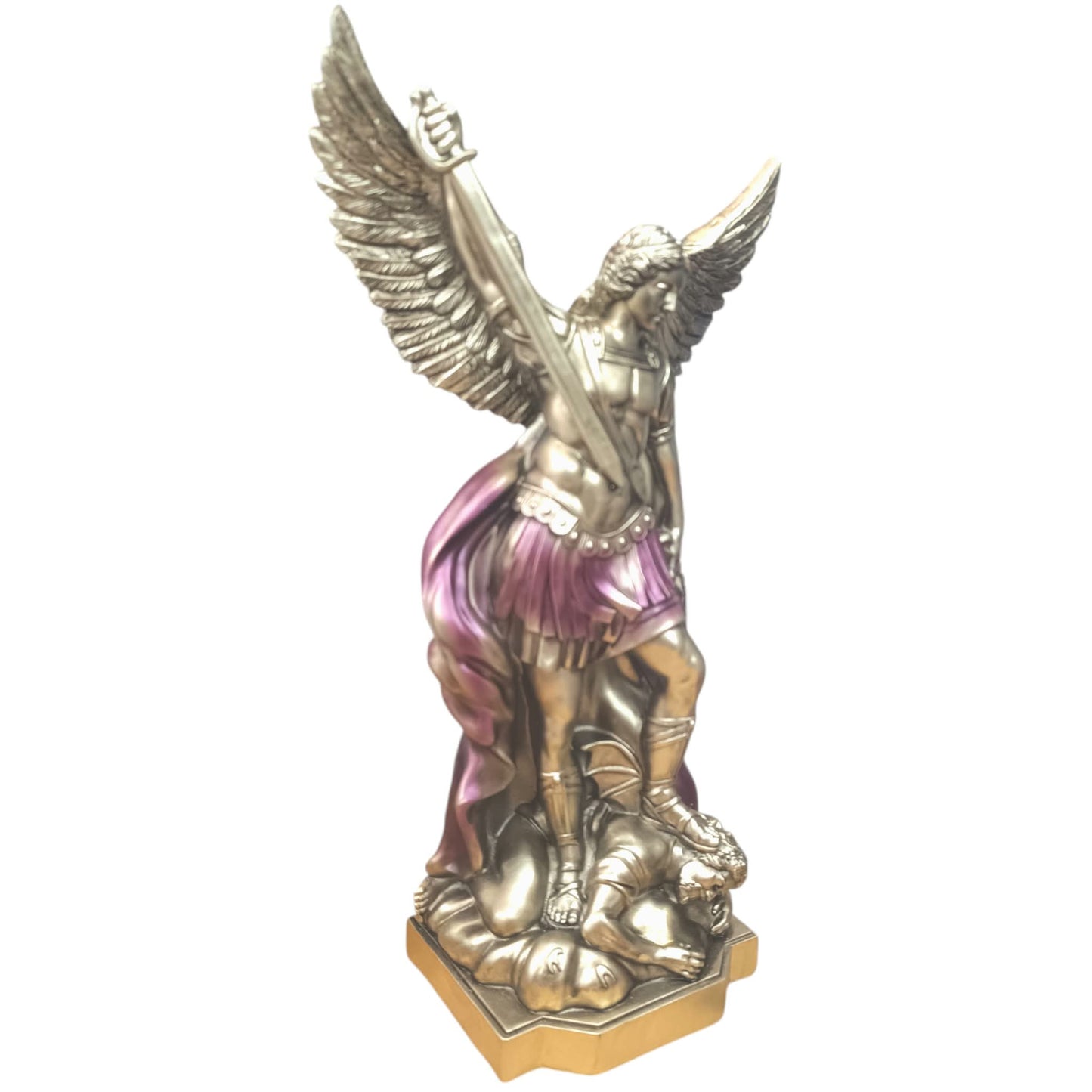 Figura Arcangel San Miguel 40 Cms Aprox Color Morado 600104469