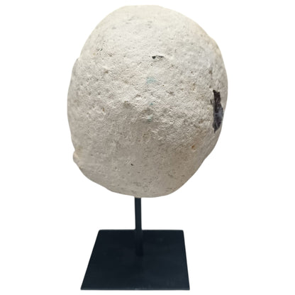 1114 Piedra Natural Agata Con Base De Metal Peso 1600 Gr Altura 20 Cms Aprox (PIEZA UNICA) PIEZA NA5