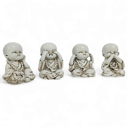 Juego Figura En Resina Buda Bebe 4 Unidades 5 Cms Aprox 600103946