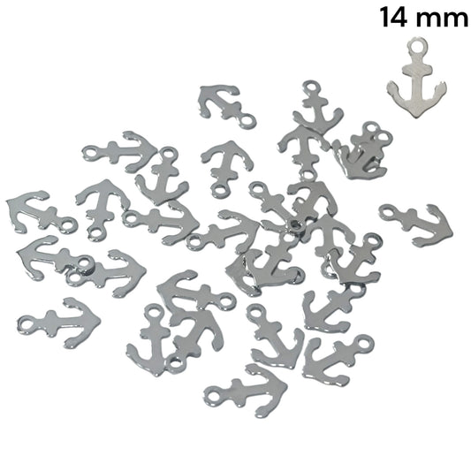 Paquete 30 Uds Dijes Ancla 16 mm Acero Ref: 31742-10
