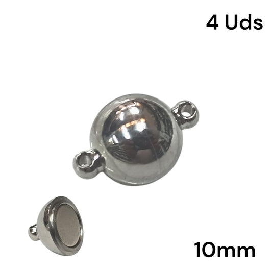 4 Unidad Cierre Bola Iman Acero 10 mm Ref 37464